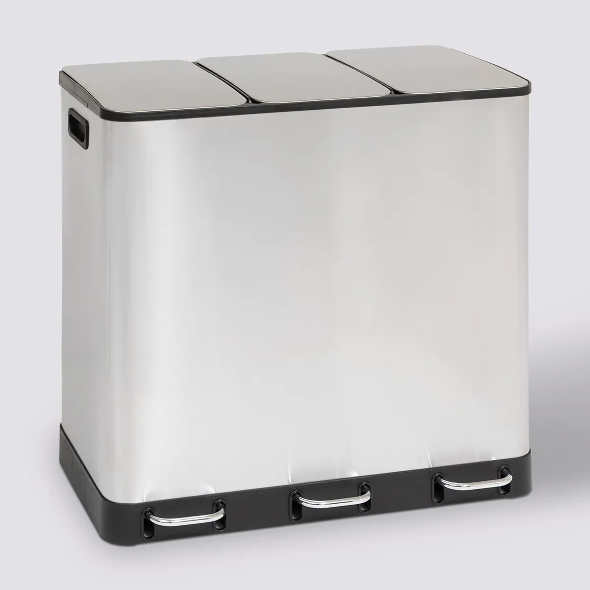 Poubelle de tri 3X18L, Inox