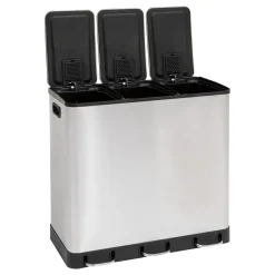 Poubelle de tri 3X18L, Inox