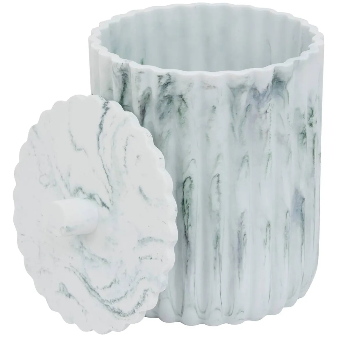 Poubelle, Manuel, 5 l, Blanc