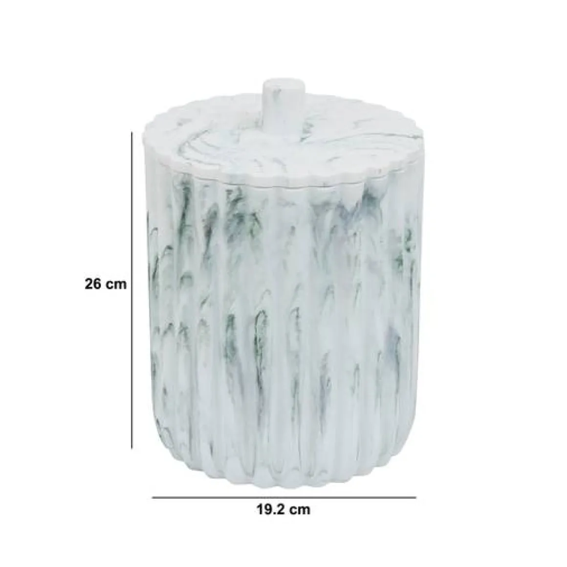 Poubelle, Manuel, 5 l, Blanc