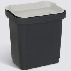 Poubelle, Manuel, 5 l, Noir
