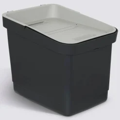 Poubelle, Manuel, 20,5 l, Noir