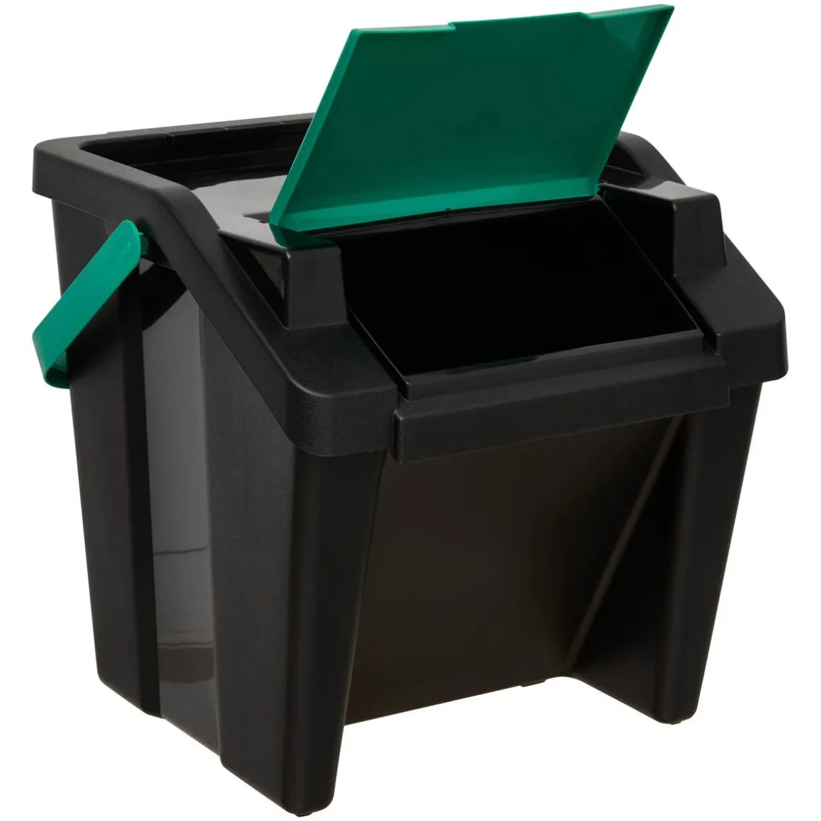 Poubelle, Manuel, 30 l, Noir