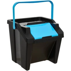 Poubelle, Manuel, 30 l, Noir
