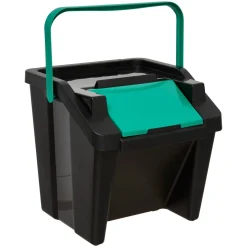 Poubelle, Manuel, 30 l, Noir