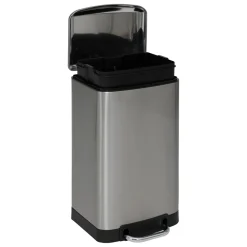 Poubelle métal 20L, Inox
