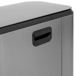 Poubelle métal 50L, Inox finition mat