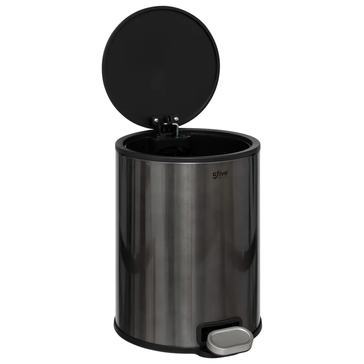Poubelle métal 6L, Noir