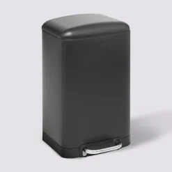 Poubelle métal 20L, Noir