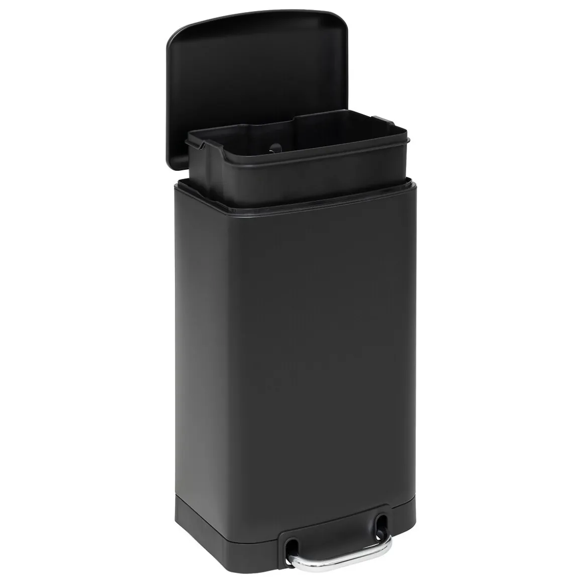 Poubelle métal 20L, Noir