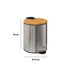 Poubelle métal Soft Close 3L, Métal