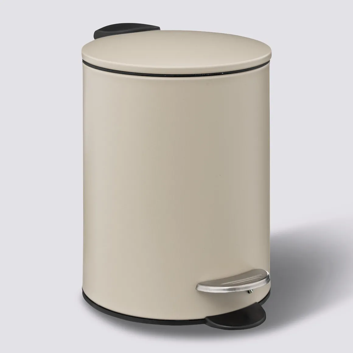 Poubelle métal Soft Close 3L, Beige naturel