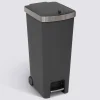 Poubelle, Pédale, 45 l, Gris