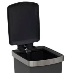 Poubelle, Pédale, 45 l, Gris