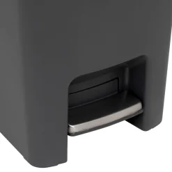 Poubelle, Pédale, 45 l, Gris
