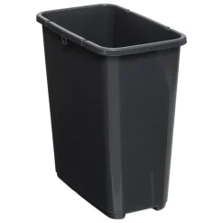 Poubelle plastique 2 ouvertures 10L, Gris