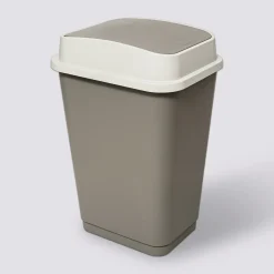 Poubelle plastique 50L, Taupe