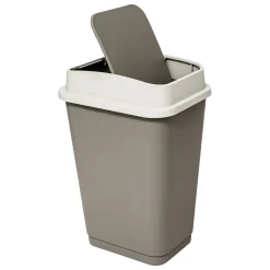 Poubelle plastique 50L, Taupe