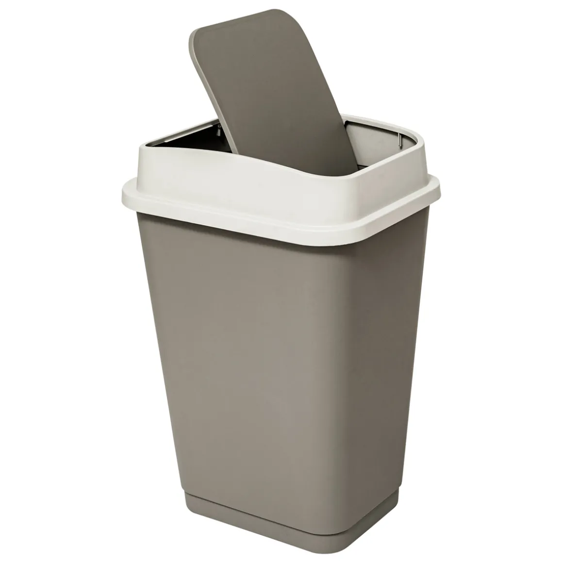Poubelle plastique 50L, Taupe