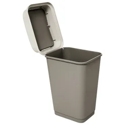 Poubelle plastique 50L, Taupe