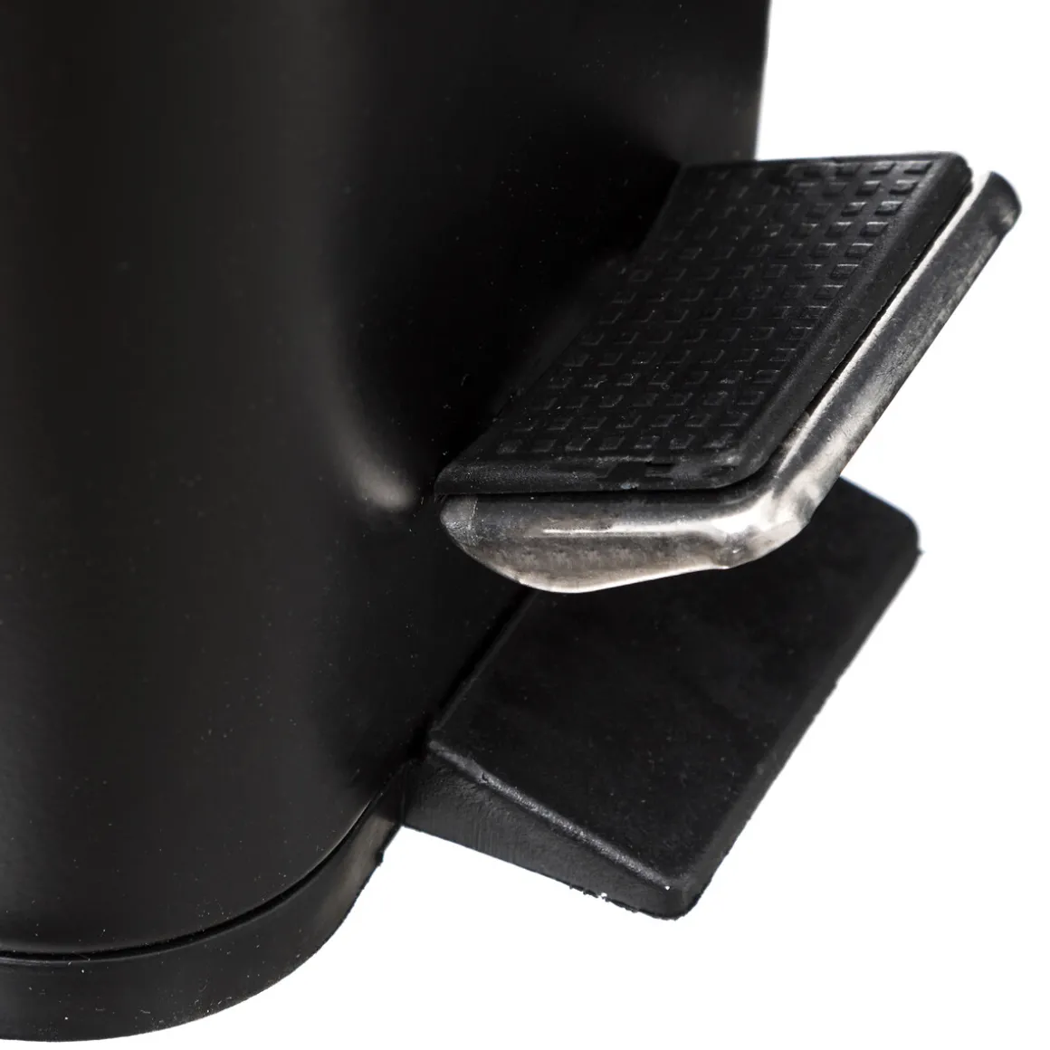 Poubelle rect soft close inox 5l, Noir