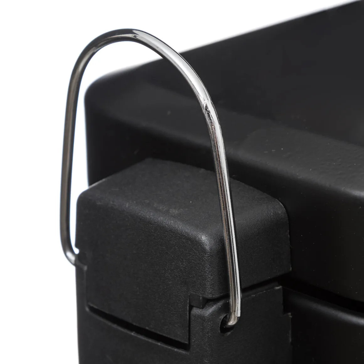 Poubelle rect soft close inox 5l, Noir