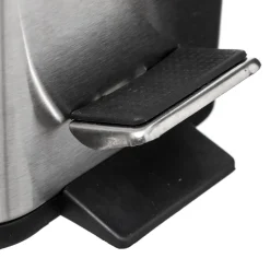 Poubelle rect soft close inox 5l