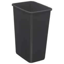 Poubelle rectangulaire à 2 ouvertures plastique 25L, Gris
