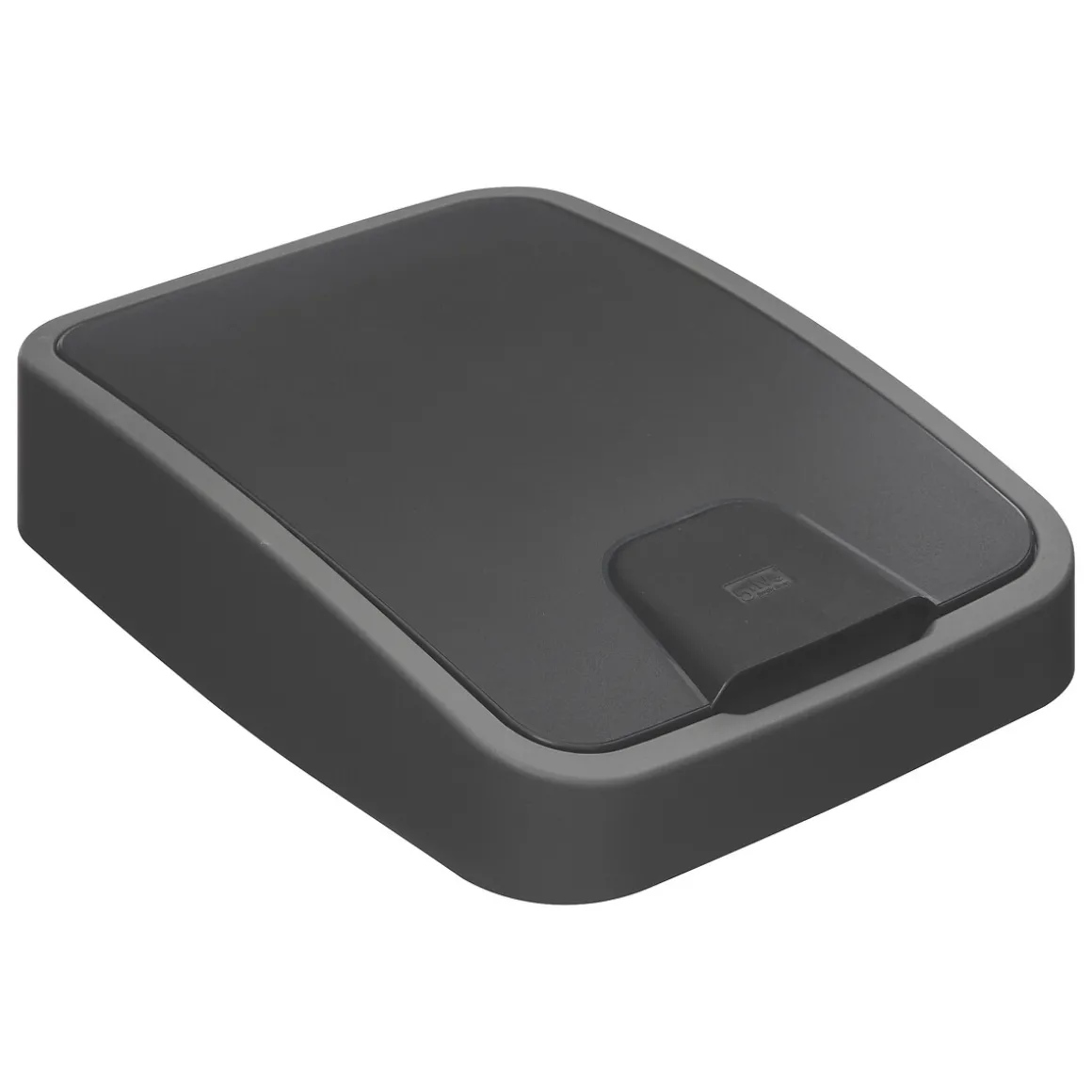 Poubelle rectangulaire à 2 ouvertures plastique 25L, Gris