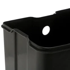 Poubelle rectangulaire à pédale métal 6L, Blanc