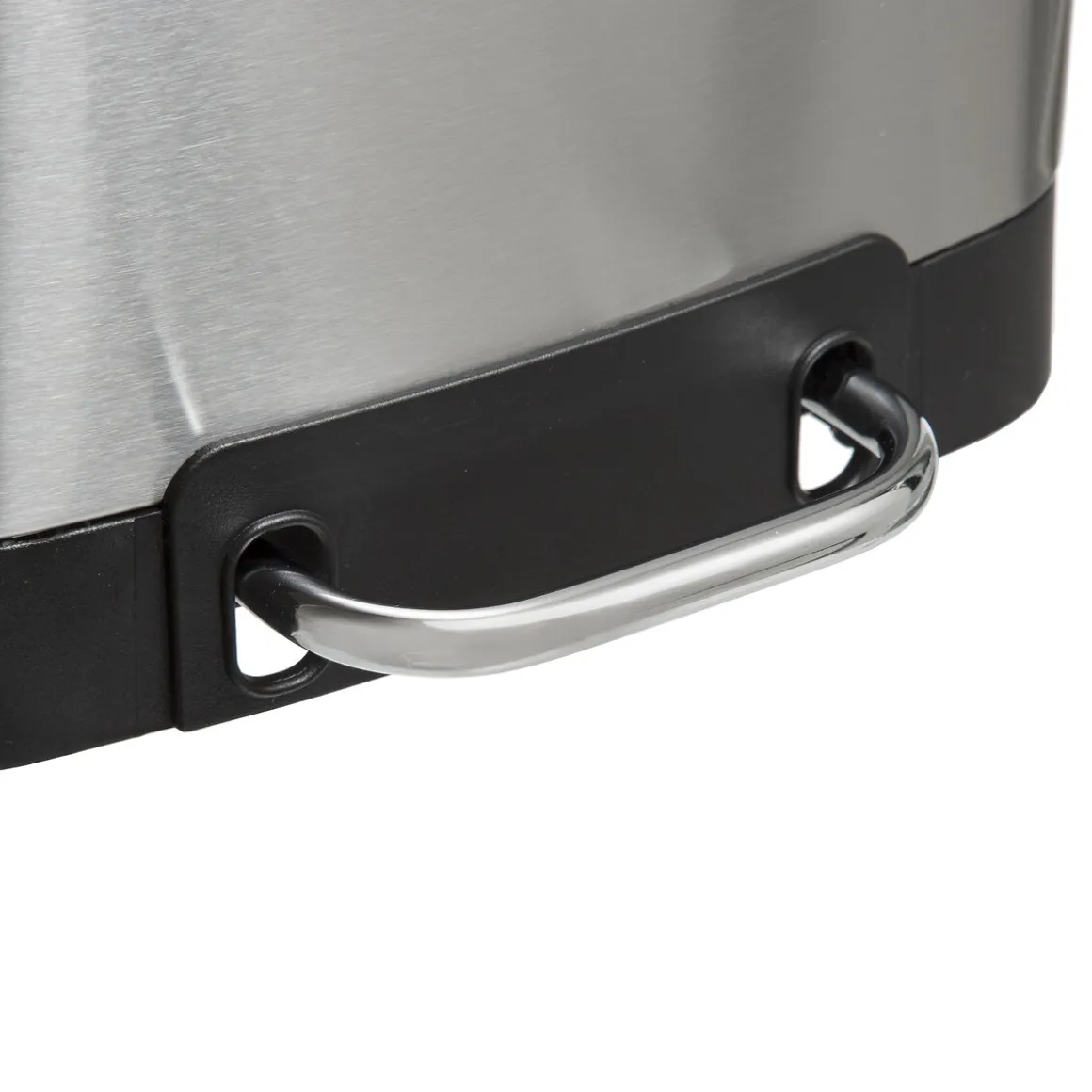 Poubelle rectangulaire à pédale métal 6L, Inox