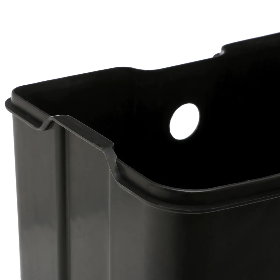 Poubelle rectangulaire à pédale métal 6L, Inox