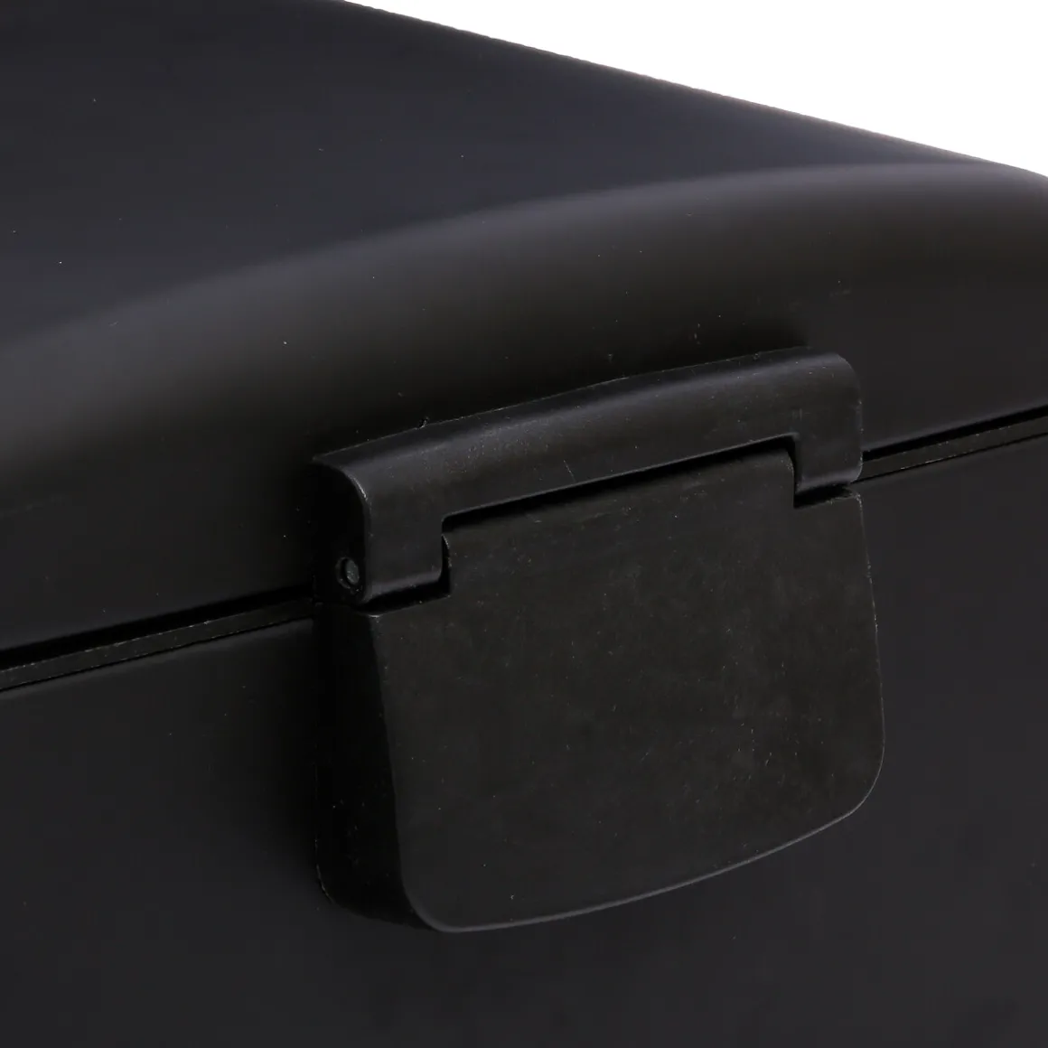 Poubelle rectangulaire à pédale métal 30L, Noir