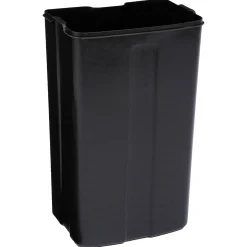 Poubelle rectangulaire à pédale métal 30L, Noir