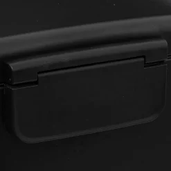 Poubelle rectangulaire à pédale métal 50L, Noir