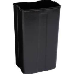 Poubelle rectangulaire à pédale métal 30L, Blanc