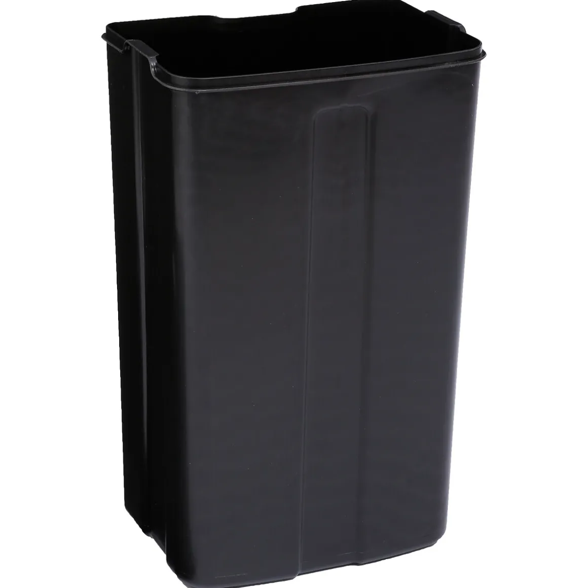 Poubelle rectangulaire à pédale métal 30L, Blanc