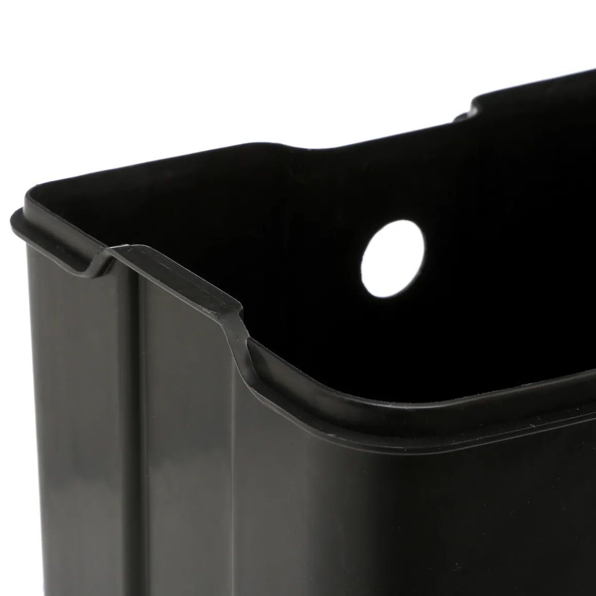 Poubelle rectangulaire à pédale métal 6L, Noir