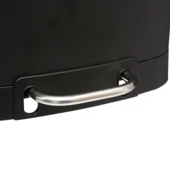 Poubelle rectangulaire à pédale métal 6L, Noir