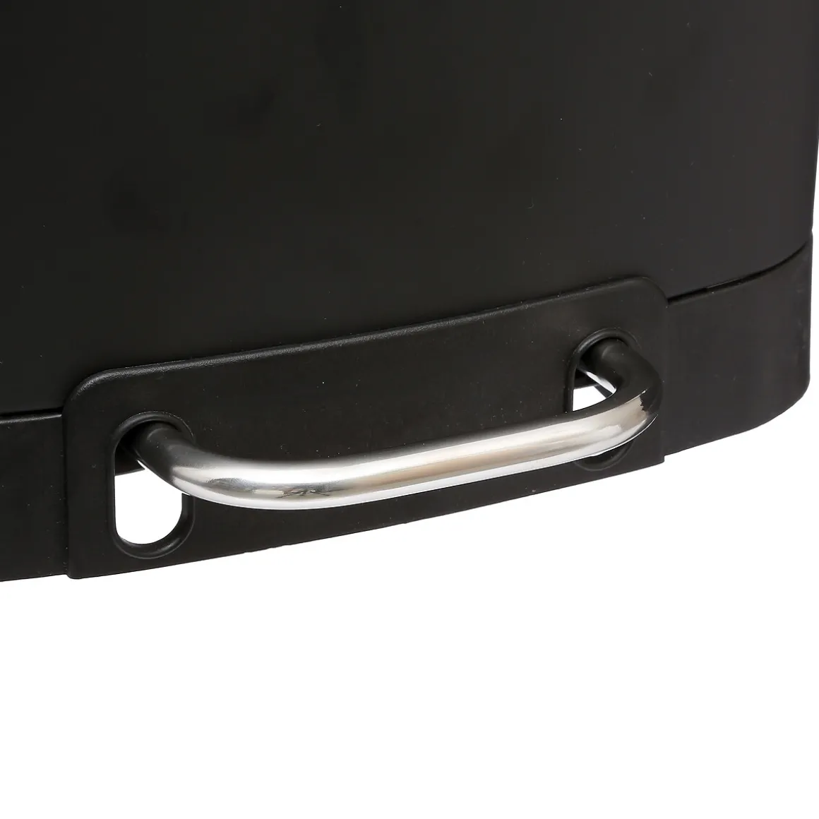 Poubelle rectangulaire à pédale métal 6L, Noir