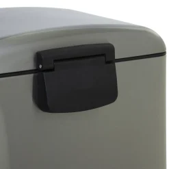 Poubelle rectangulaire à pédale métal 30L, Inox