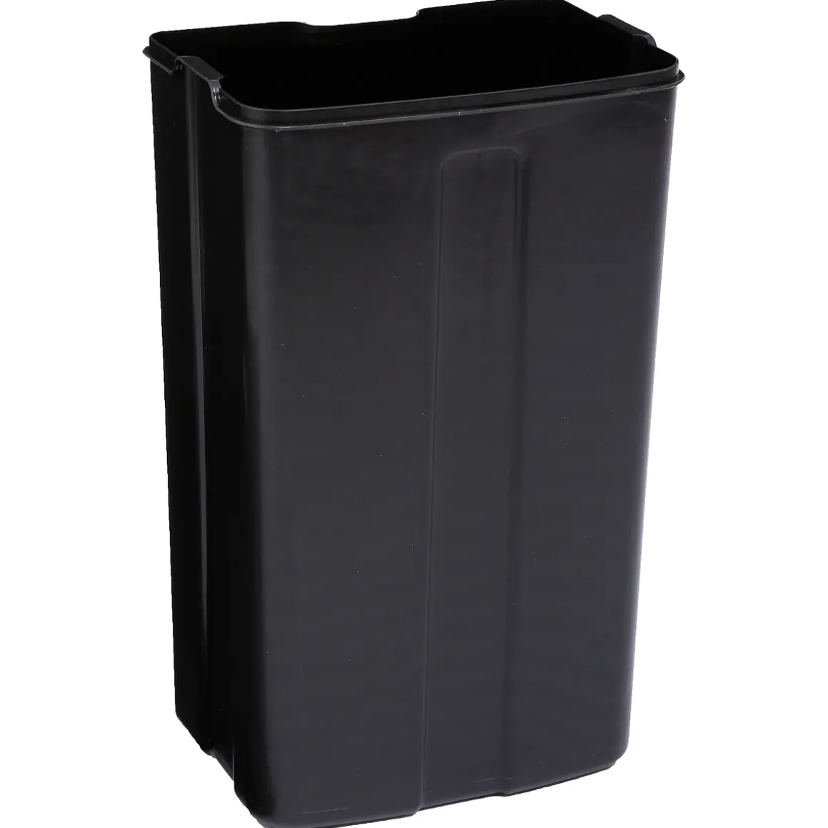Poubelle rectangulaire à pédale métal 30L, Gris