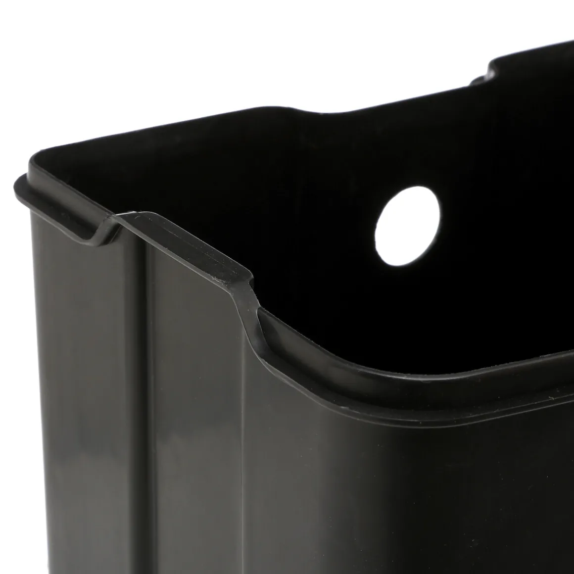 Poubelle rectangulaire à pédale métal 6L, Gris