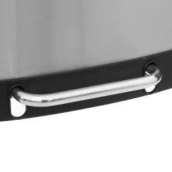 Poubelle rectangulaire à pédale métal 50L, Inox