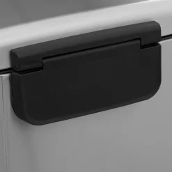 Poubelle rectangulaire à pédale métal 50L, Inox