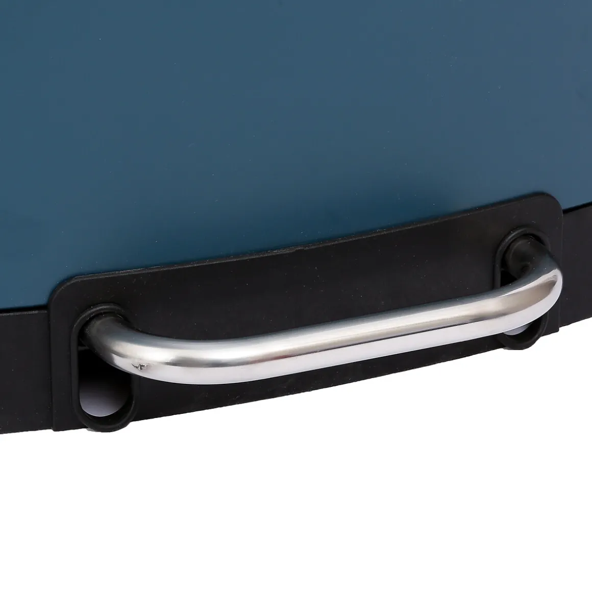 Poubelle rectangulaire à pédale métal 30L, Bleu marine