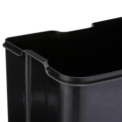 Poubelle rectangulaire à pédale métal 30L, Bleu marine