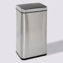 Poubelle rectangulaire automatique 40L, Inox