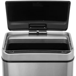 Poubelle rectangulaire automatique 40L, Inox