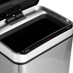Poubelle rectangulaire automatique 40L, Inox